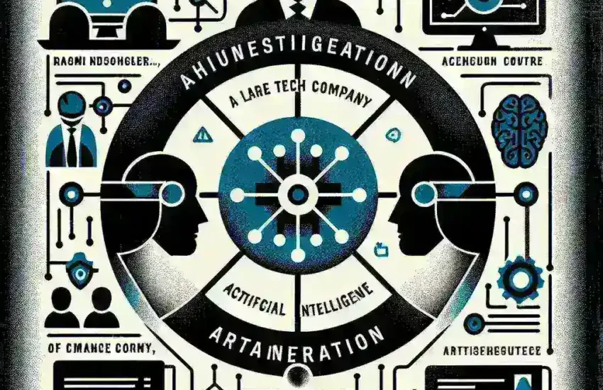 "Google logo displayed prominently in front of a gavel, symbolizing the DOJ investigation into its partnership with Character.AI."