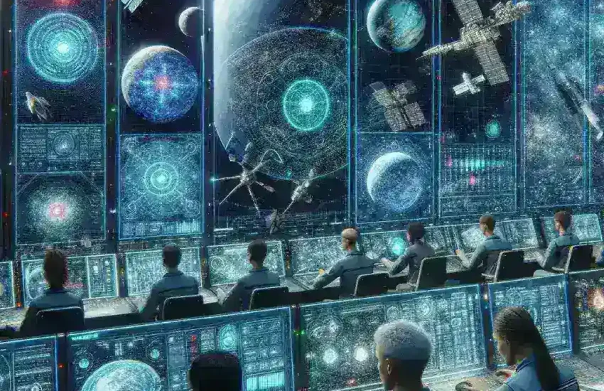"U.S. Space Force personnel analyzing data on screens, showcasing AI workflows integrated into mission operations for enhanced decision-making and efficiency."