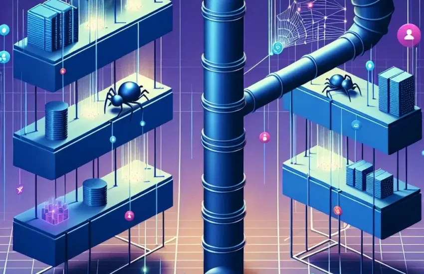"Illustration showing the integration of web scraping outputs into business intelligence tools, highlighting data flow, connection processes, and visualization methods for effective data analysis in a comprehensive guide."