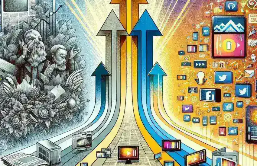 "Vertical video showcasing vibrant social media platforms, illustrating the rise of vertical content consumption in digital marketing."